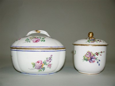 Lot 353 - Two Sevres Porcelain Covered Bowls Each...