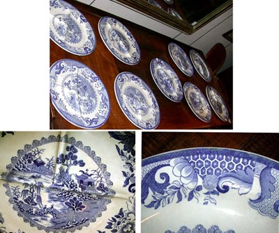 Lot 355 - Group of Nine Staffordshire Stoneware Platters
