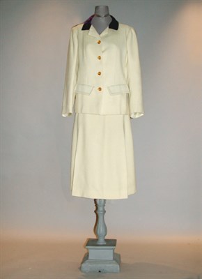 Lot 87 - Eisa White Wool Suit Spanish, 1960s Twill...