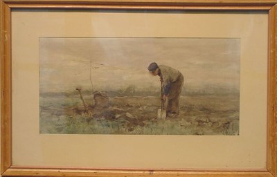 Lot 191 - Anton Mauve Dutch, 1838-1888 DIGGING IN THE...