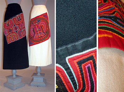 Lot 168 - Two Patterned Velvet Evening Items 1970s, One...