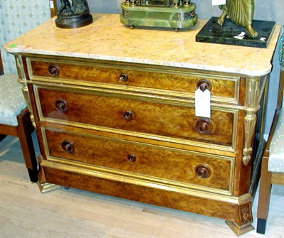 Lot 656 - Victorian Parcel Gilt Burl-Wood Chest of...