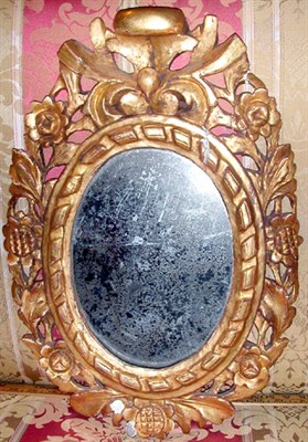 Lot 389 - Rococo Style Gilt Carved Wood Mirror Of oval...