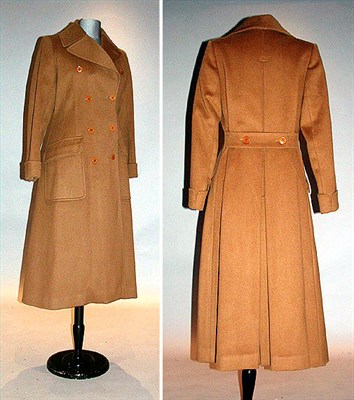 Lot 161 - Saint Laurent Rive Gauche Camel Coat French,...
