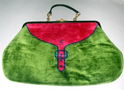 Lot 323 - Roberta di Camerino Large Velveteen Carpet Bag...