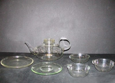 Lot 68 - Jena Glass Tea set Designed by Wilhem...