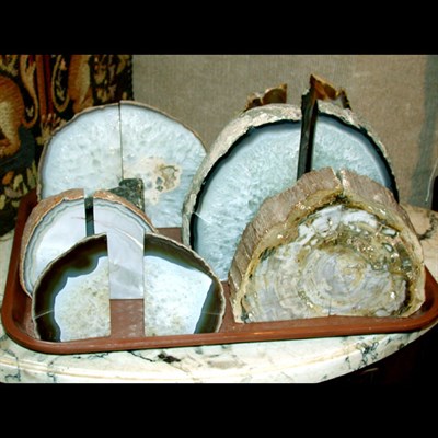 Lot 401A - Group of Six Pairs of Mineral Specimen Bookends