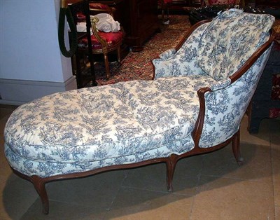 Lot 701 - Louis XV Style Carved Fruitwood Chaise Longue...
