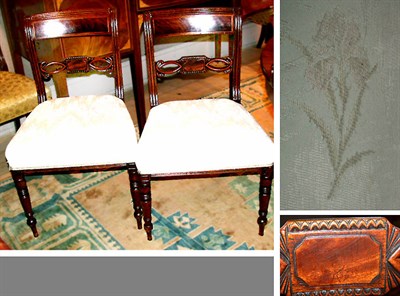 Lot 576 - Set of Four Regency Upholstered Mahogany...