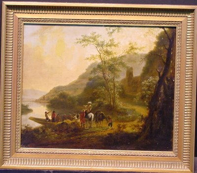 Lot 123 - Circle of Nicholas Berchem TRAVELERS BOARDING...