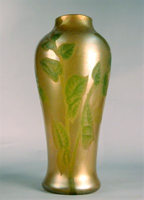 Lot 243 - Monumental Tiffany Favrile Glass Vase Of...