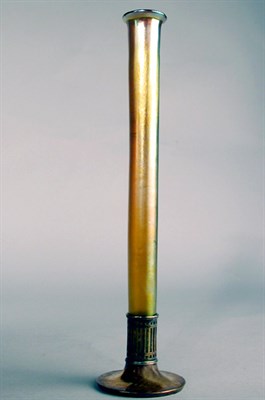 Lot 240 - Tiffany Favrile Glass Vase Of cylindrical form,...
