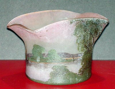 Lot 163 - Legras Enameled Cameo Glass Vase Of...