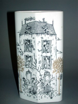 Lot 80 - Rosenthal Porcelain Vase Of lozenge section,...