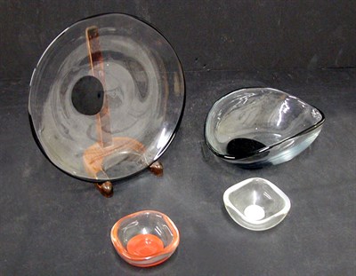 Lot 130 - Salviati Glass Plate With a black rim....