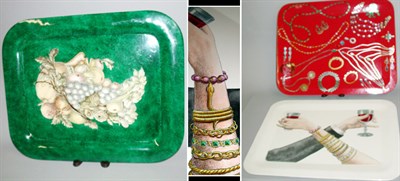 Lot 86 - Group of Piero Fornasetti Metal Trays Each...