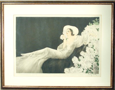 Lot 256 - Louis Icart LOVE'S BLOSSOM (H./C./I. 465) Hand-...