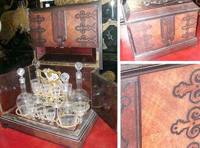 Lot 710 - Napoleon III Liqueur Set The mahogany case...