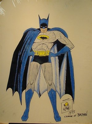 Lot 162 - Bob Kane b.1916 BATMAN Signed, dated and...