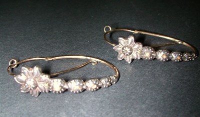 Lot 270 - Antique Diamond Earrings Yellow gold and...
