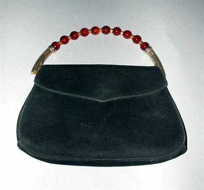Lot 337 - Balenciaga Suede Evening Bag French, 1950s...