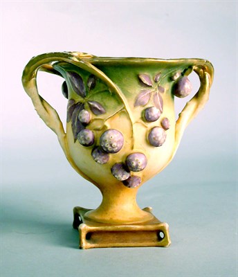 Lot 229 - Teplitz Pottery Two-Handled Vase Of goblet...