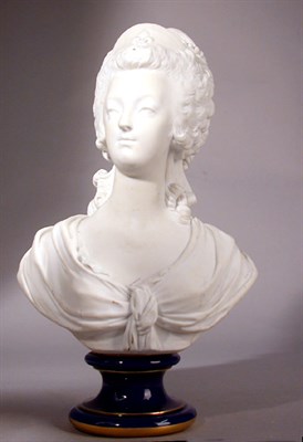 Lot 692 - Sevres Style Bisque Bust of a Lady Raised on a...