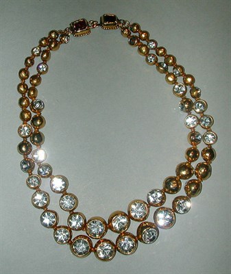Lot 415 - Chanel Gilt Ball Necklace Two strands of...