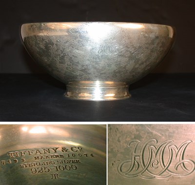 Lot 564 - Tiffany & Co. Sterling Silver Bowl Of simple...