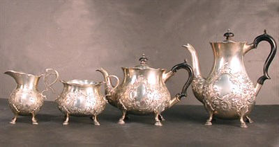 Lot 550 - English Silver Tea and Coffee Service London,...