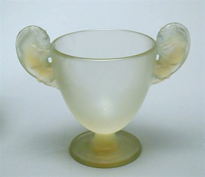 Lot 202 - Lalique Molded Glass Beliers Vase In...