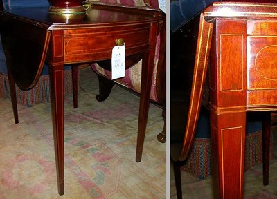 Lot 171 - George III Style Inlaid Mahogany Pembroke Table