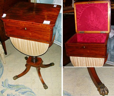 Lot 219 - Regency Rosewood Sewing Table