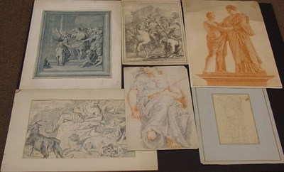 Lot 25 - Miscellaneous Group of Nine Old Master Drawings