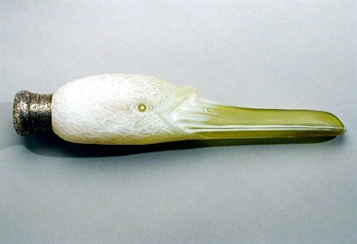 Lot 246 - Webb Swan's Head Cameo Glass Perfume Flask In...