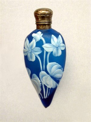 Lot 250 - Webb Silver Mounted Cameo Glass Perfume Of...