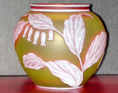 Lot 245 - Webb Cameo Glass Vase Of spherical form, in...
