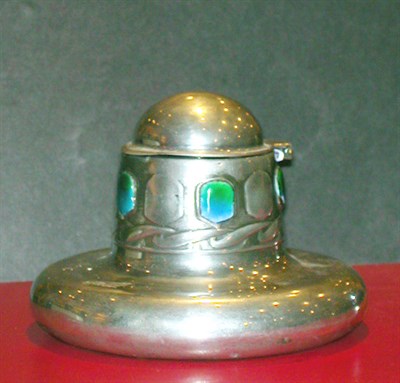 Lot 211 - Liberty & Co. Tudric Pewter Inkwell With...