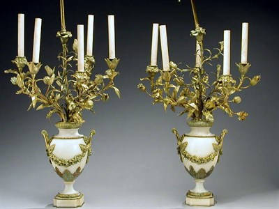 Lot 690 - Pair of Louis XV Style Gilt-Bronze and Marble...