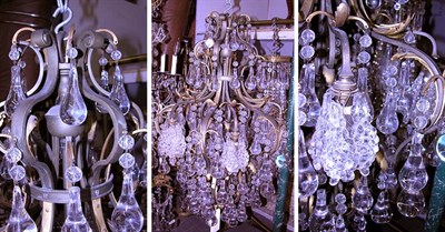 Lot 402 - Louis XV Style Gilt-Metal and Cut and Molded...