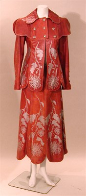 Lot 55 - Bill Gibb Stenciled Leather Suit English,...