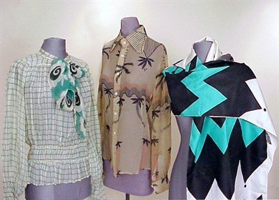 Lot 53 - Two Ossie Clark Sheer Shirts English, 1970s...