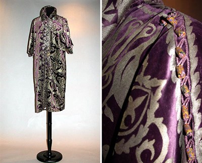 Lot 52 - Stenciled Velvet Coat Attributed to Gallenga...