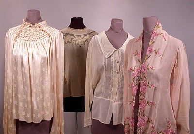 Lot 36 - Group of Four Blouses Three off white, one...