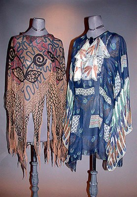 Lot 58 - Two Zandra Rhodes Chiffon Tops The first an...