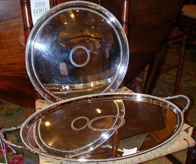 Lot 501A - George III Style English Silver Salver...
