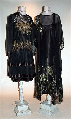 Lot 60 - Two Zandra Rhodes Black Dresses The first a...