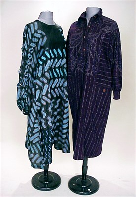Lot 61 - Two Zandra Rhodes Dresses The first a purple...