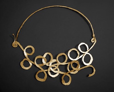 Lot 365 - Alexander Calder Brass Necklace 1940s Hammered...