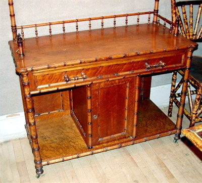 Lot 269 - Victorian Faux Bamboo Maple Dressing Table...